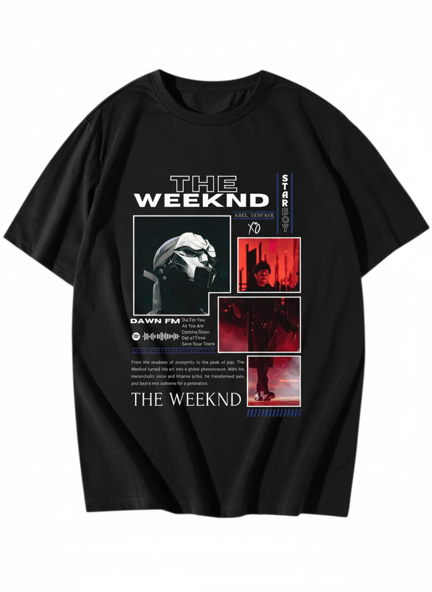 The Weeknd Starboy Graphic Oversized T-Shirt – Black
