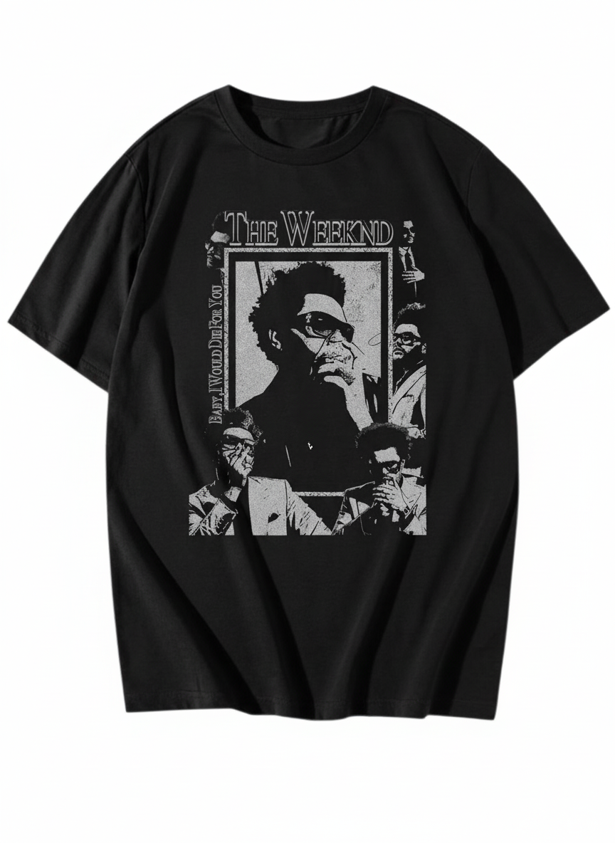 The Weeknd Graphic Oversized Black T-Shirt