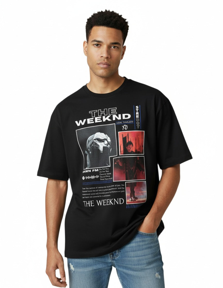 The Weeknd Starboy Graphic Oversized T-Shirt – Black