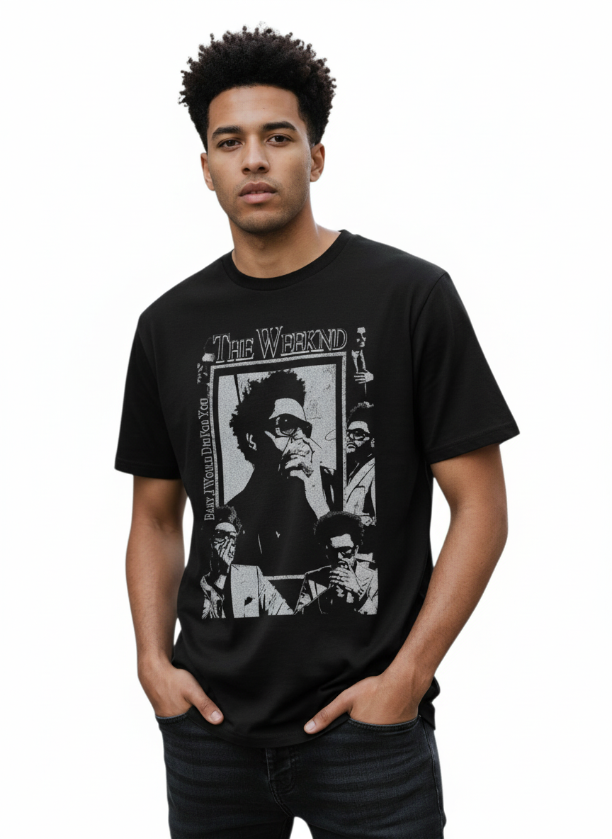 The Weeknd Graphic Oversized Black T-Shirt